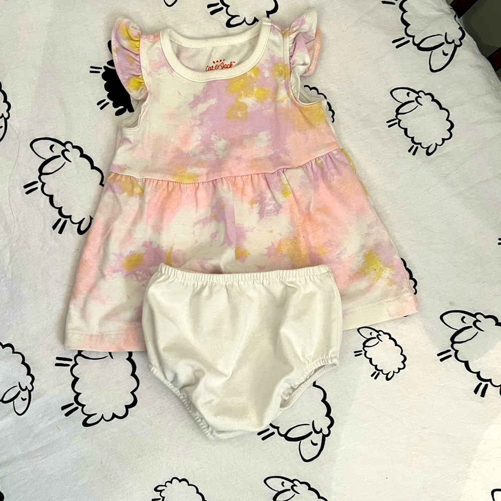 Cat and Jack 3-6 months Dress Tie Dye